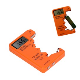 Probador de Capacidad de Batería Pantalla LCD de Alta Sensibilidad Probador de Batería de Mano para C AA AAA DN 6F22 (Naranja)
