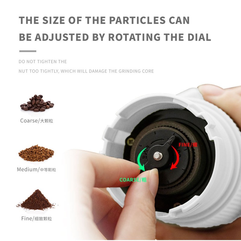 Portable Electric Coffee Grinder USB Rechargeable Easy One Touch Mini