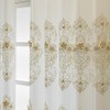 Amidoudou 1 Pair European Style Curtains Double Layer with Valances