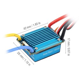 60A Waterproof ESC, 160A Brushed ESC Multi Protection Dustproof Waterproof for RC Car Toy