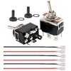 MTDELE 2Pcs DPDT Toggle Switch 12V 6 Pin 3 Position