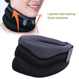 Aparato cervical, corrector de postura conveniente para usar, hombres y mujeres para la protección del cuello en el hogar(gris, Talla única)