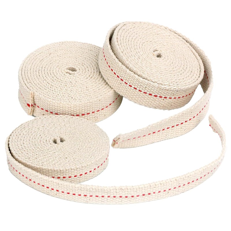3Rolls Lamp Lantern Wicks,1.3cm Wide Flat Cotton Oil-Lamp Wick Replacement