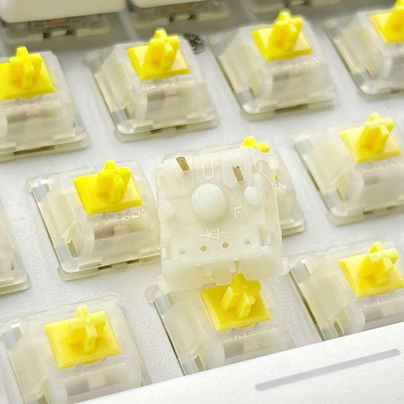 Gateron Milky Yellow Pro V2 Pre-lubed 5-Pin 50gf Linear Switches