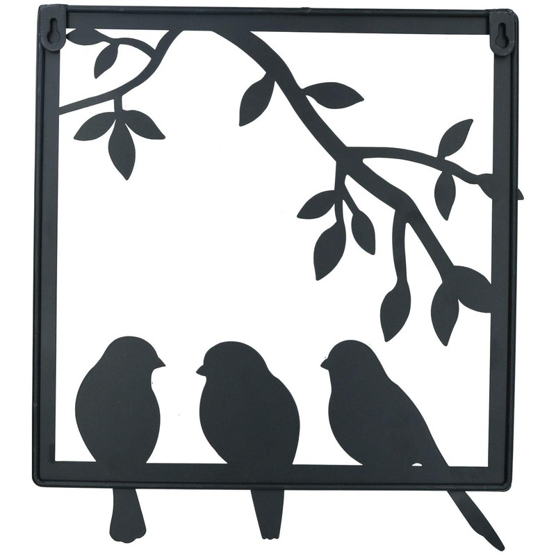 AB Tools 3 Birds on Wire Branch Wall Art Metal