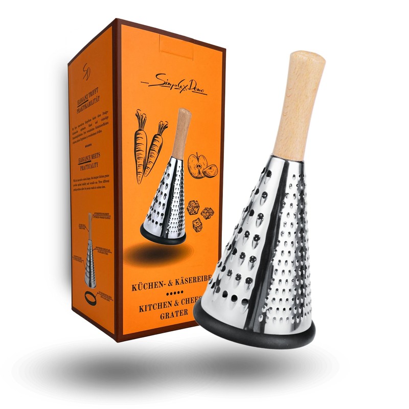 SIMPLEX DOMO Kitchen Grater - Cone Design - Beech Wood