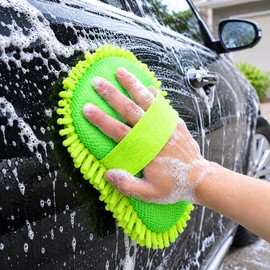 Microfiber Car Wash Sponge for Vehicle Cleaning – Hand Strap Design for Exterior, Glass, Wheels & Interior Detailing