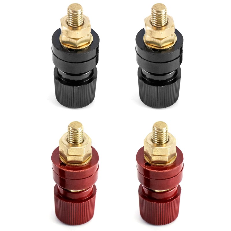 QWORK® 4 Pcs Binding Post Binding Post M8 Thread Brass