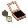 Brass Compass with Wooden Box - Graduation Gifts for Him,