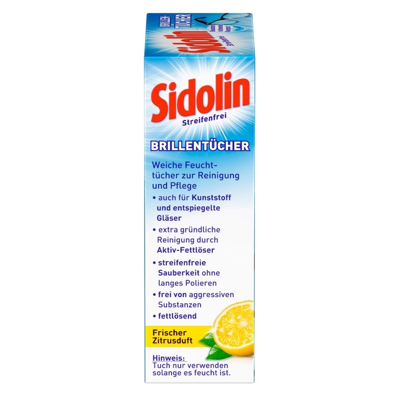 Sidolin Wet Glasses Wipes FTT2 20