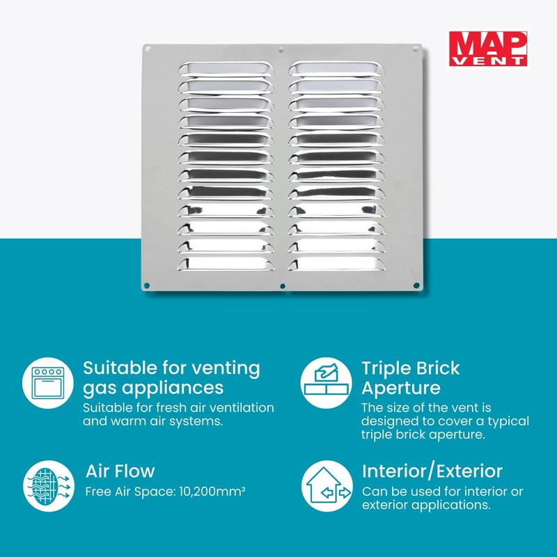 Metal Air Vent Cover, Suitable for Venting Gas Appliances Ventilation