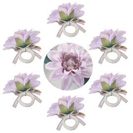 Set of 6 Napkin Rings Handicraft Flower Napkin Rings Spring Napkin Rings Rose Napkin Holders Vine Design Napkin Holder Rings Table Decorations