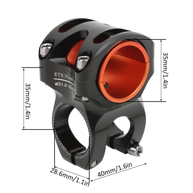 CANSUCC 31.8/35mm Bike Handle Stem Riser Short Handle Stem Aluminum