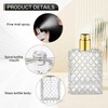 DynnnDy 6 Pcs 100ml/3.4oz Glass Perfume Spray Bottles with Gold