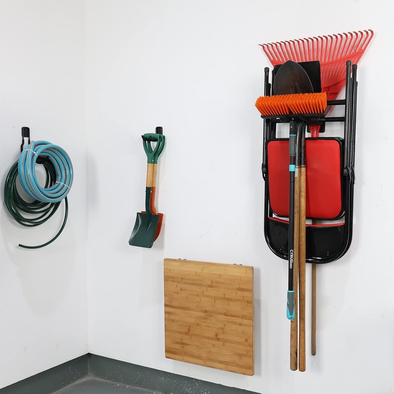 Heavy Duty Garage Tires Hooks Wall Mounted Hanger Tool Organizer