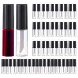 YITOU - 50 tubos de brillo labial vacíos, 1,8 ml, rellenables, tubo cosmético, línea de brillo de labios, botella de lápiz labial para kit de esmalte labial casero, base líquida, tamaños de muestra, bonitos al por mayor (0,2 onzas)