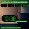 PZJFH Digital Alarm Clock, Black Case with Green LED Display