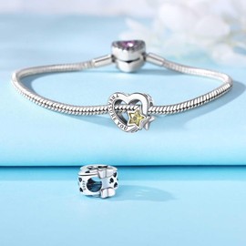 NUJIFFY Cute Animal Charms 925 Sterling Silver Charms Pendant for Bracelet Bear Charms Dog Charms, Compatible with European Bracelets for Women Jewellery Gift, Silver, No Gemstone