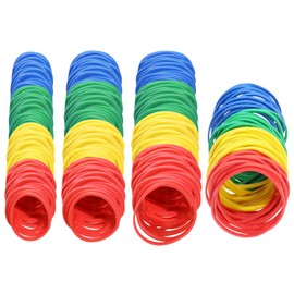 ONLYKXY 350pcs Multi-color Natural Rubber Bands,25mm/32mm/38mm/50mm Soft Elastic Bands Hair Ties for Hair Braids Hair Rubber Ring