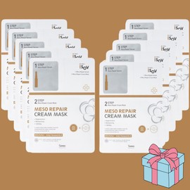 Isorb Mezzo Repair Cream Mask Pack 2 Step Cica Moisture Soothing Moisturizing Nutrition Elasticity Lifting Pack / 아이소브 메조 리페어크림 마스크팩 2스텝 시카 수분진정 보습 영양 탄력 리프팅팩