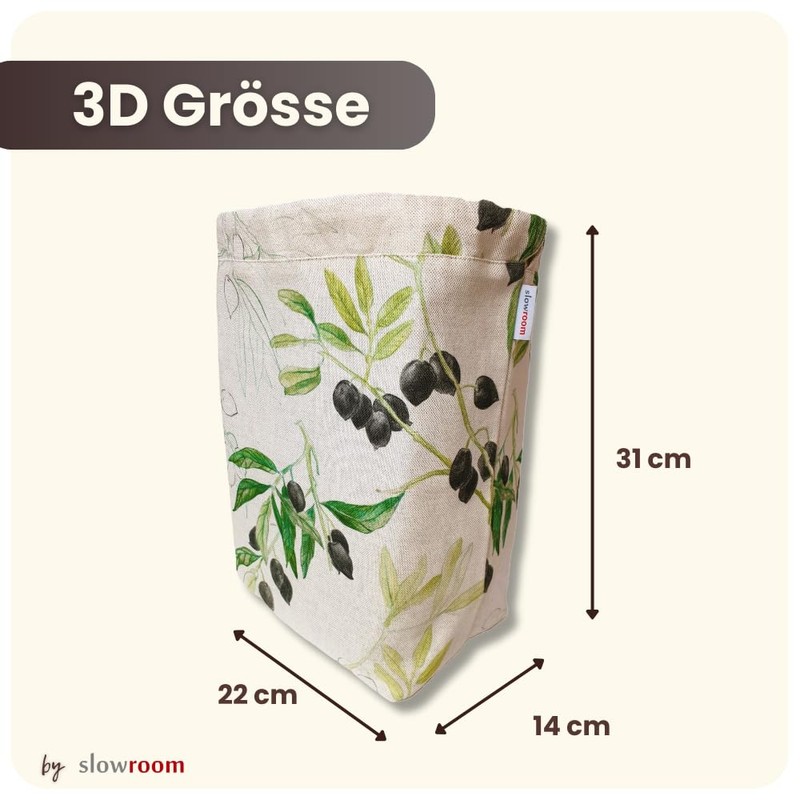 slowroom Bread Bag 30 x 34 cm and Bread Basket