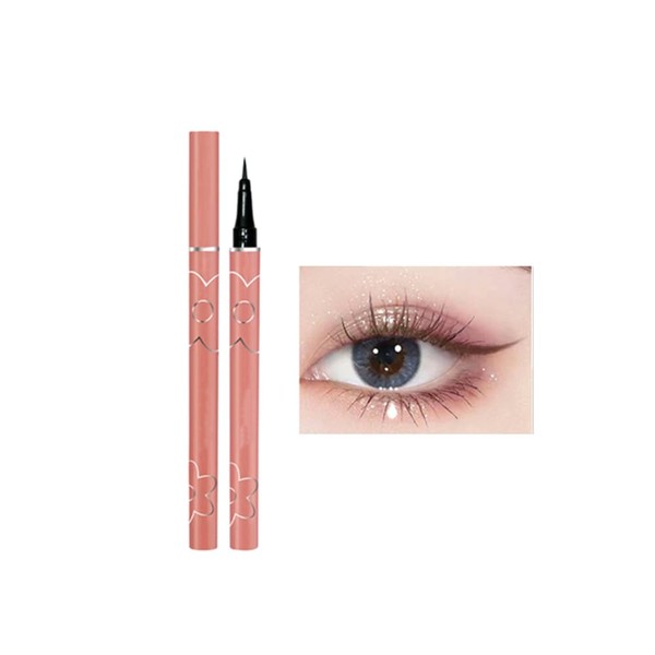 Liquid eyeliner, wipe, waterproof, long-lasting, liquid eyeliner with precision fibre