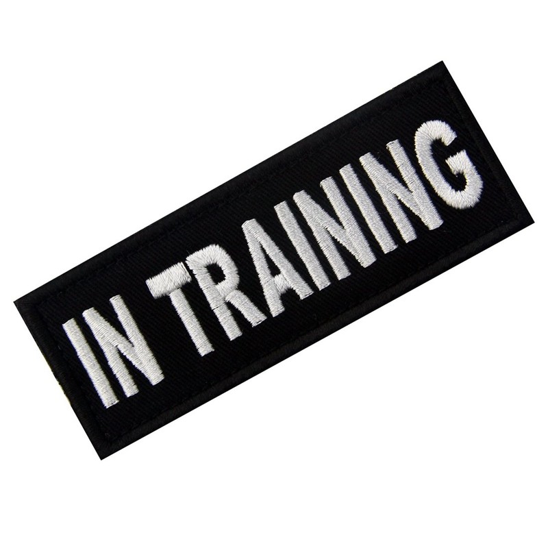 Training Service Animal Vest/Harness Emblem Embroidered Velcro Patch
