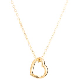 Collar de Corazón en Chapa de Oro 22K para Mujer, Collares de Moda