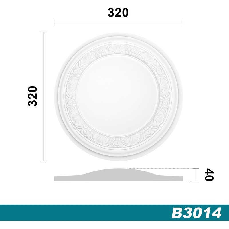 HEXIM Perfect Stucco Rosette Made of Polyurethane Hard Foam -