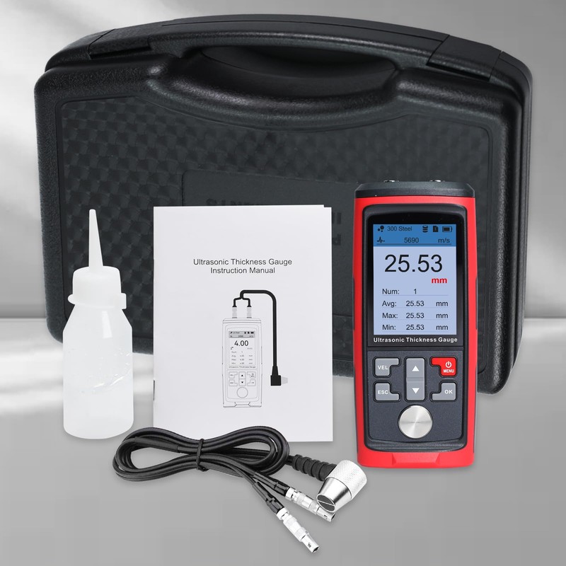 Ultrasonic Thickness Gauge Digital Metal Thickness Gauge, 0.03~11.8inches Range Coating