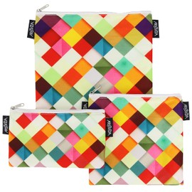 ARTOVIDA Artists Collective Reusable Lunch Baggies | Snack and Sandwich Bags with Zipper - Improved Dual Layer Design By Danny Ivan (Portugal) "Pass This on"