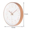 Yoiolclc Wall Clock 10 Inch Battery Operated Modern Round Non-Ticking