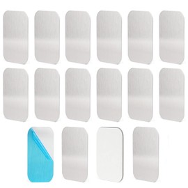 16 Stück Metall-Adapterplatten für magnetische Halterungen, Eisen-Klebestreifen, Platte für Magnete auf nichtmetallischen Lüftungsschlitzen oder Oberflächen (6 x 3 cm)