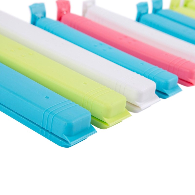 18pc Multicolour Plastic Food Bag Clips Set - 4 Sizes