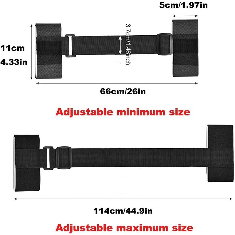 Bestgle 2 Packs Adjustable Ski and Pole Carrier Strap Shoulder