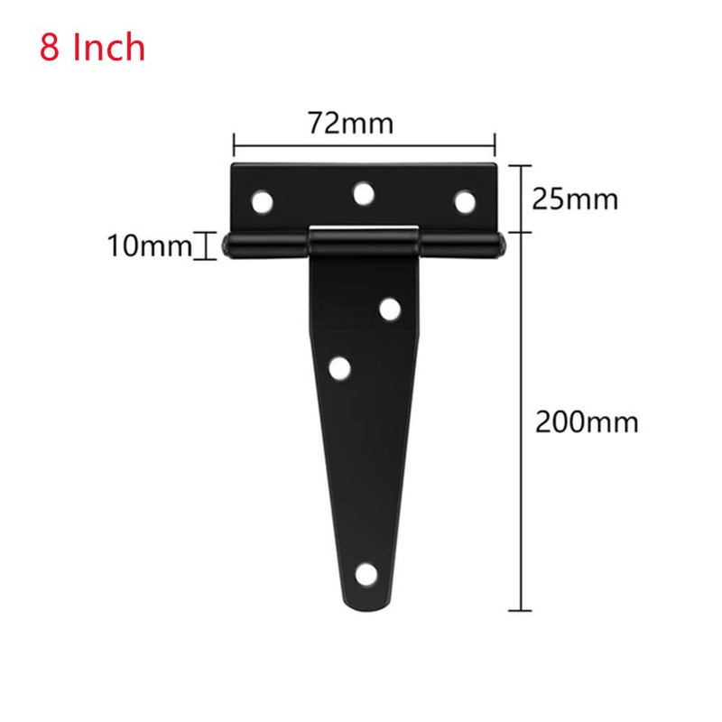 2 Pack Heavy Duty T-Hinges 8 Inch (200mm), Tee Hinge