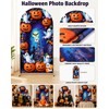 Halloween Photo Backdrop- Reusable Double-Sided Background for Parties and Events
