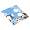 Ihsourgnitnem Wallplates Orange Gray Cute Cat Sky Cloud Cat S
