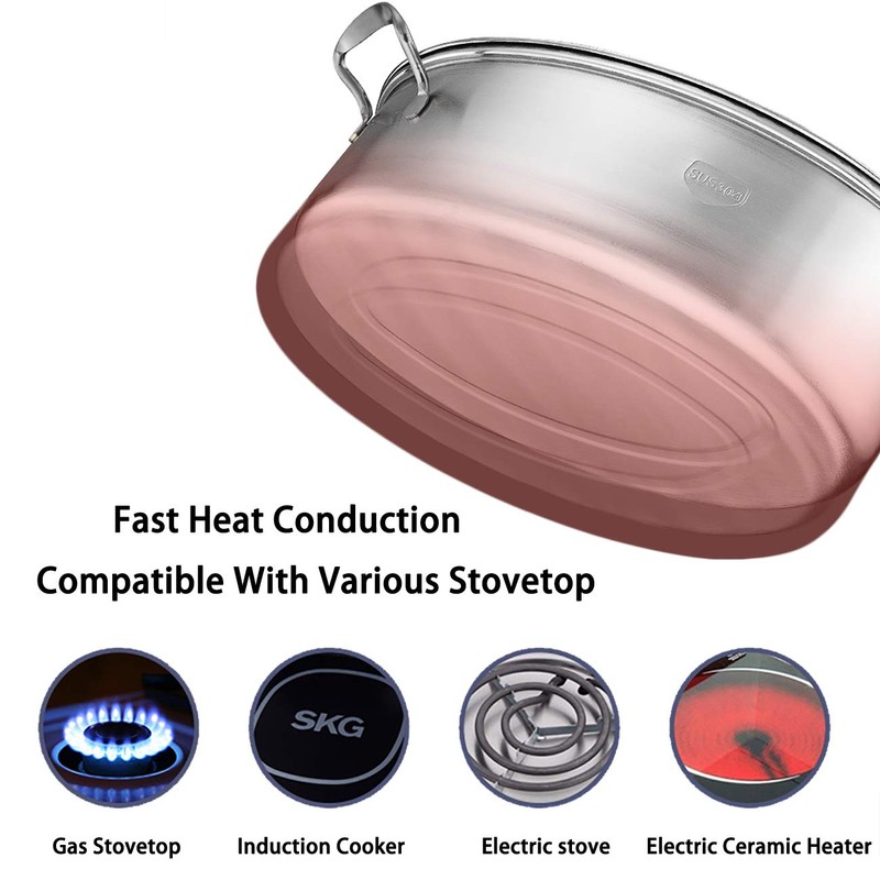 Eglaf 8Qt Stainless Steel Fish Steamer - Multi-Use Oval Cookware