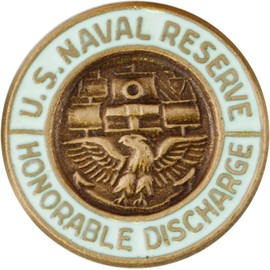 United States Navy Reservist Honorable Discharge Lapel Pin