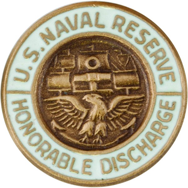 United States Navy Reservist Honorable Discharge Lapel Pin