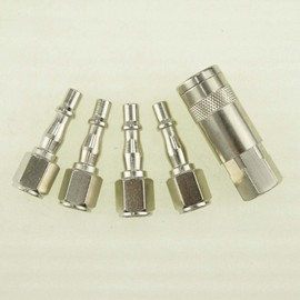 ORAZIO 5PCs 1/4" BSP Air Line Compressor Hose Quick Coupler Connector Couplings Male and Female Fittings Garage Tools 23022012