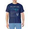 Great White Shark Facts Educational Shark Lover Sharks Tooth T-Shirt