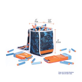 Nerf Bunkr BKN-3426 Gear 2 Go Pouch-Licenced Nerf Storage Solution for Extra Darts and Ammo Clips-Features Lightweight, Easy Access Flaps, Carry Handle and Belt Loop, 8+ Years