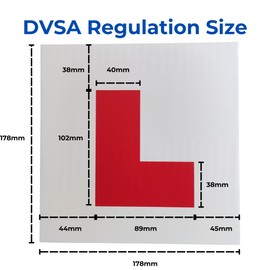 Car L Plates for Learner Drivers with Strong Fully Magnetic Backing for Greater Adherence, Easy to Attach and Remove (2)