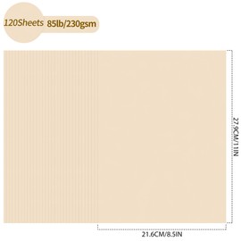 120 Sheets Creamy Cardstock - 8.5” x 11” Letter Size Cover Card Stock 85lb Heavyweight Paper Thick Paper for Scrapbooking, Crafts, Business Cards, Invitations PAP03CC