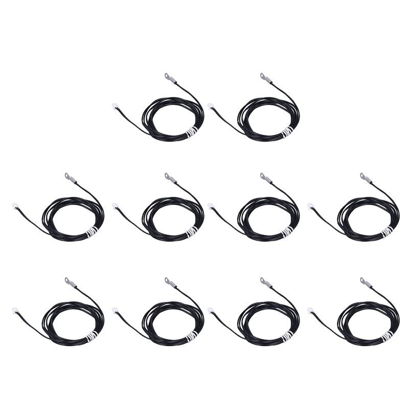 10Pcs Temperature Sensor Probe NTC Thermistor Temp Transducer Cold Pressed