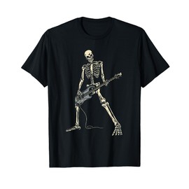 Skeleton Playing Bass for Bassist and Bass Guitarist Present T-Shirt