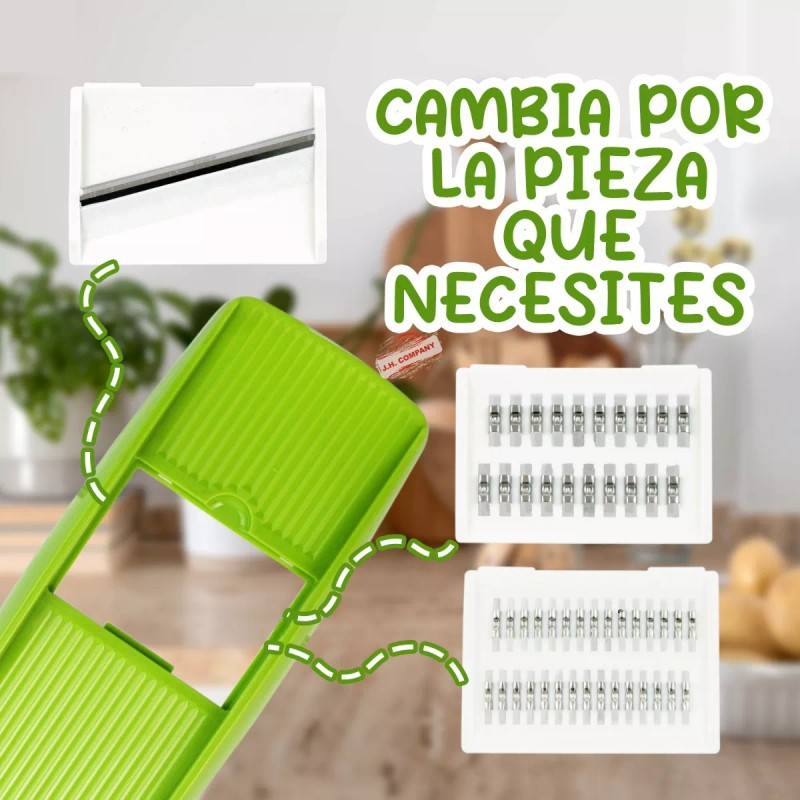 J.H. Company Rallador 3 En 1 Verduras Rebanador Manual Plano