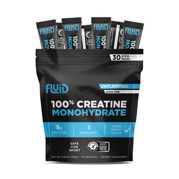 Fluid - Ultra-Fine Micronized 100% Creatine Monohydrate, Informed Sport Certified,